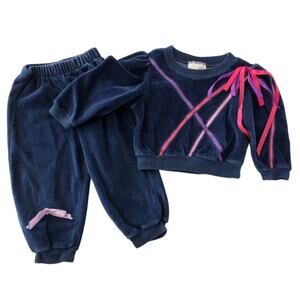 Vintage Navy Velour Track Suit (18m)